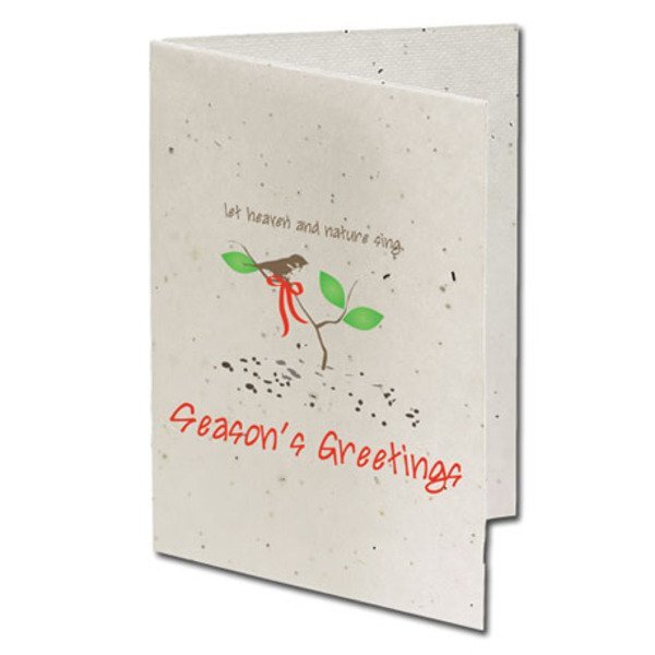 Let Heaven & Nature Sing Seeded Paper Holiday Card