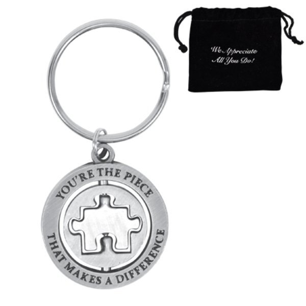 You're the Piece That Makes a Difference, Appreciation Swivel Keychain, Stock