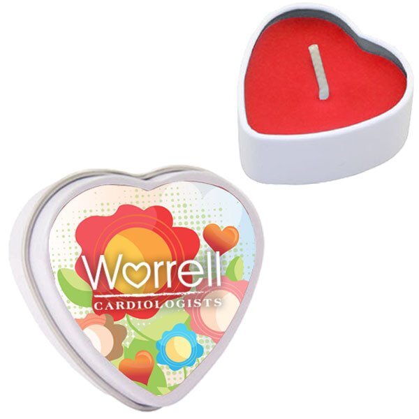 Soy Wax Mini Candle in Heart Travel Tin