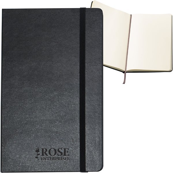 Moleskine® Hard Cover Unlined Large Notebook, 5" x 8-1/4"