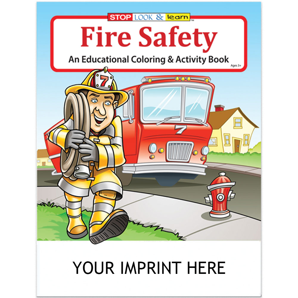 Large Coloring Book for childrens Ages 6-12 - Firefighters on the Ship -  Many colouring pages (Paperback)