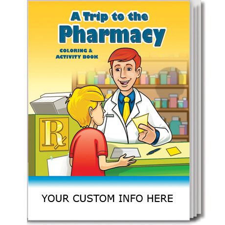 Custom Imprinted Coloring Books-My Visit To The Pharmacy