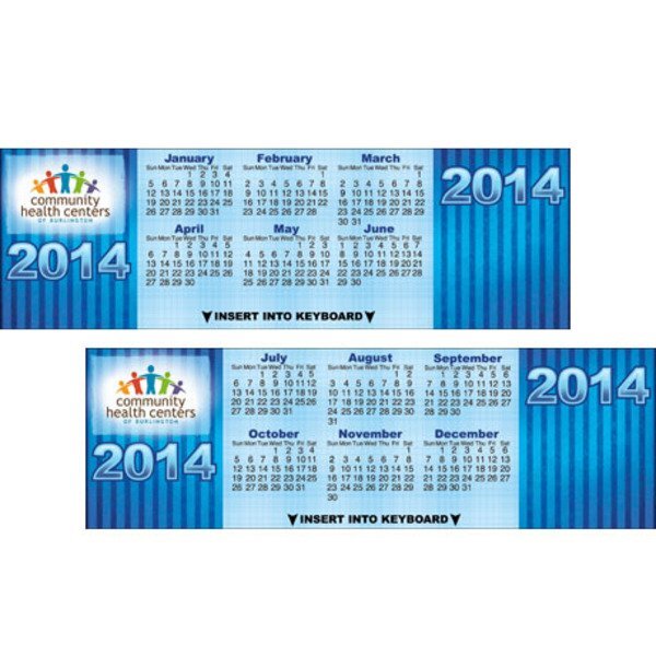 Cool Blue Keyboard Calendar
