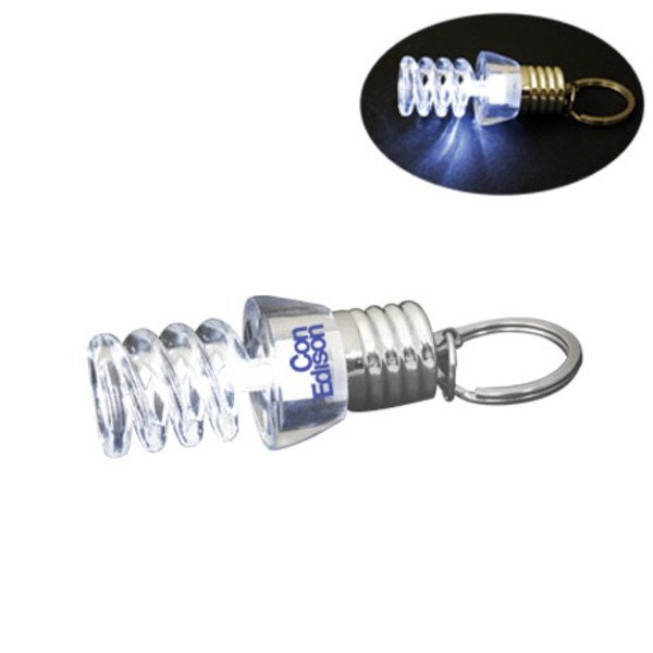 Spiral Light Bulb Keychain