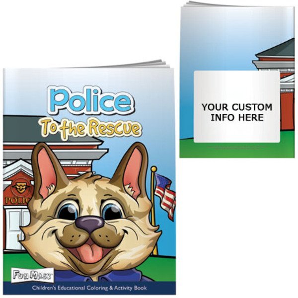 Police to the Rescue Coloring Book with Mask