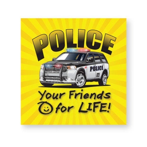 Police Your Friends For Life Sticker Roll, Stock