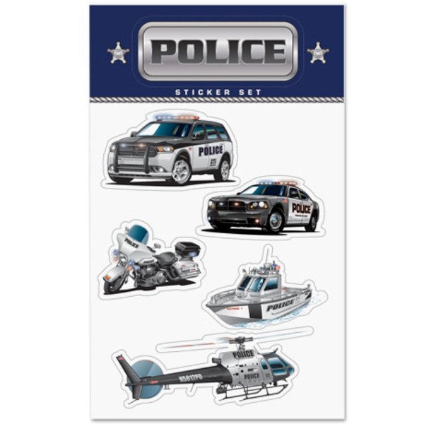 Police Vehicle Sticker Sheet, Stock
