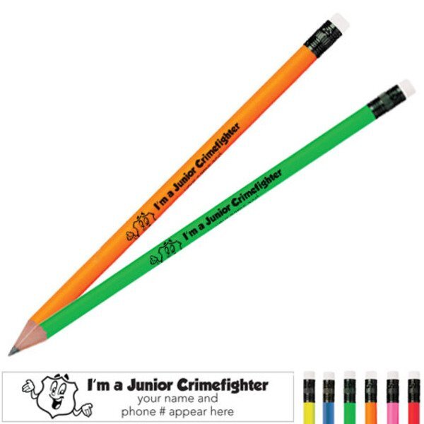 I'm a Junior Crimefighter Neon Pencil