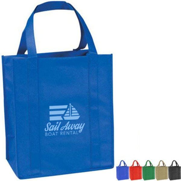 Foremost Reusable Bag Large Insulated Waves Pattern Multi-Purpose Tote