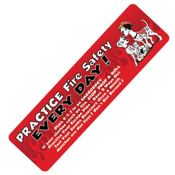 Practice Fire Safety Every Day Dalmatian Bookmark, Stock