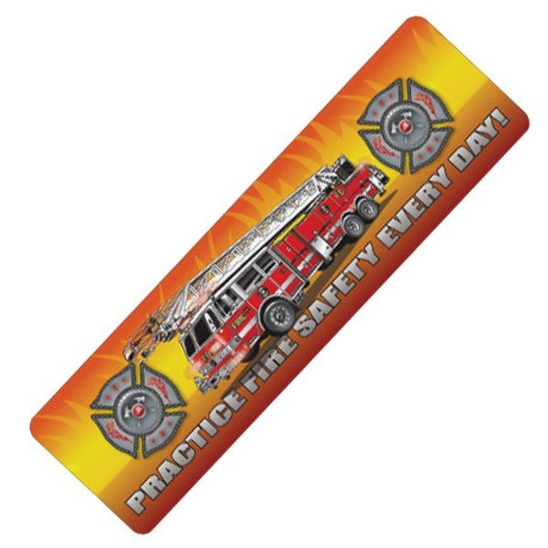 Practice Fire Safety Every Day Maltese Cross Bookmark, Stock