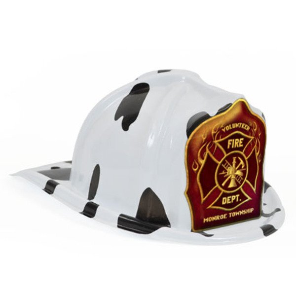 Chief's Choice Kid's Firefighter Hat Dalmatian, Custom Shield