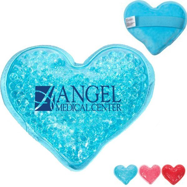 Plush Aqua Pearls Heart Deluxe Hot & Cold Pack