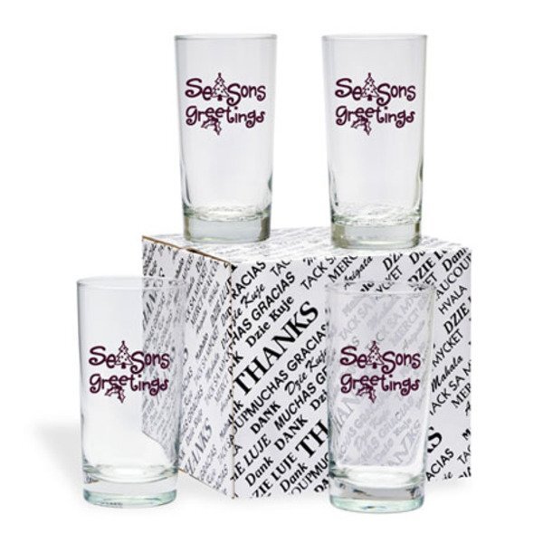 Deluxe "Thank You" Beverage Glass Set