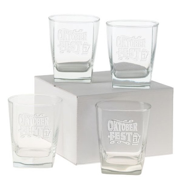 Sterling Double Old Fashion Glasses - Set of Four