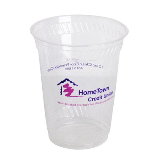Biodegradable Clear Plastic Cup, 12oz.