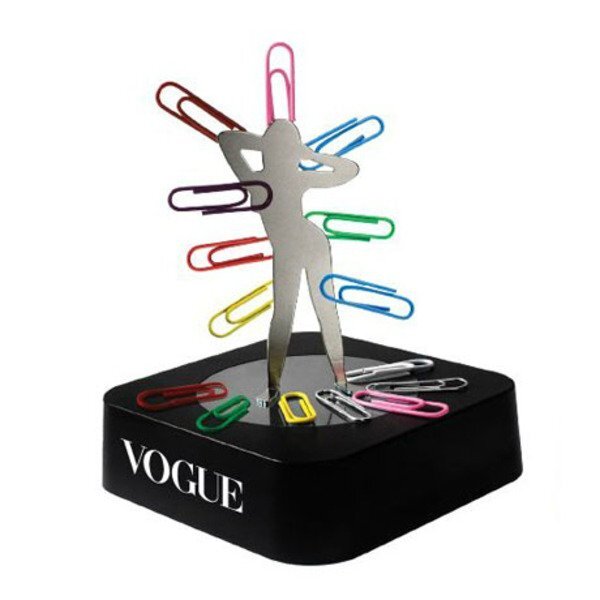 Woman Silhouette Magnetic Paper Clip Holder