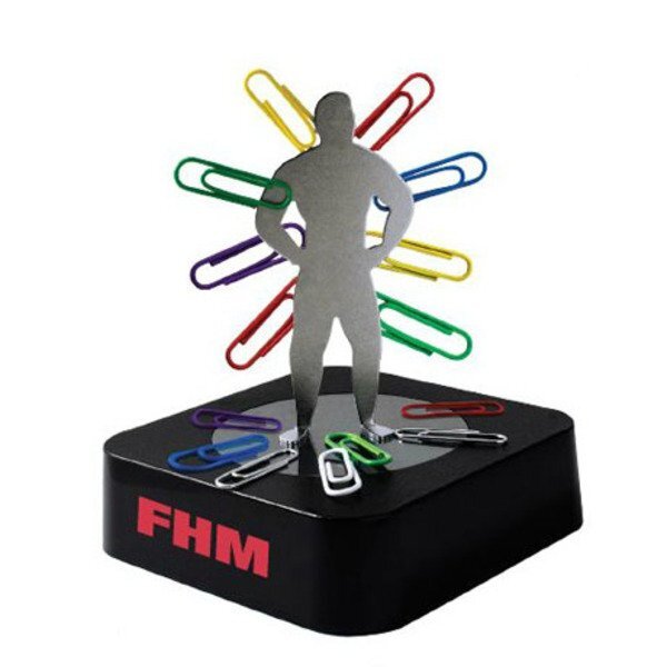 Man Silhouette Magnetic Paper Clip Holder