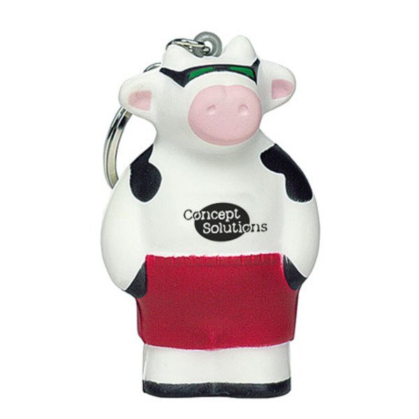 Cool Beach Cow Stress Reliever Key Ring