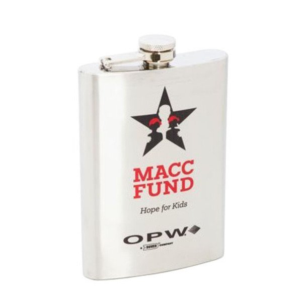 Maxam® Stainless Steel Hip Flask with Screw Down Cap, 8oz.