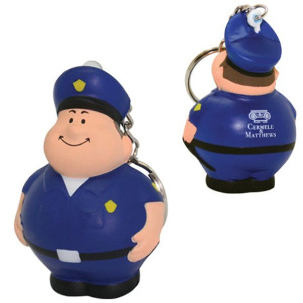 Policeman Bert Stress Reliever Key Chain
