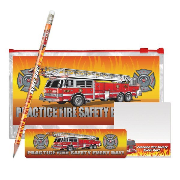 Practice Fire Safety Every Day Fire Truck School Kit, Stock