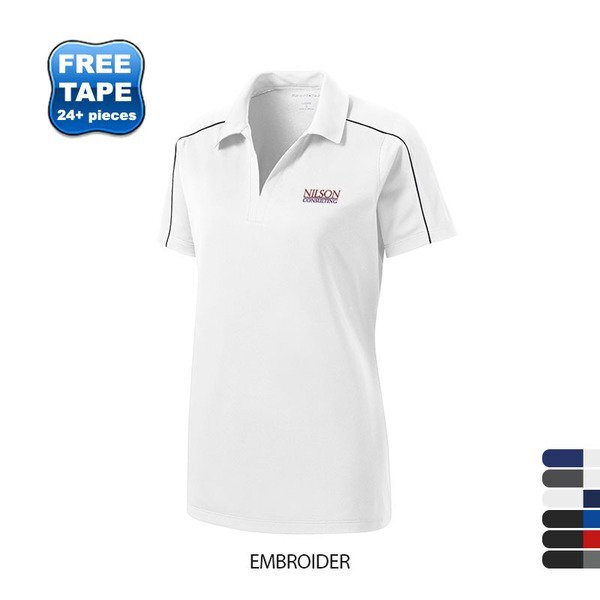 Sport-Tek® Micropique Sport-Wick® Piped Ladies' Performance Polo