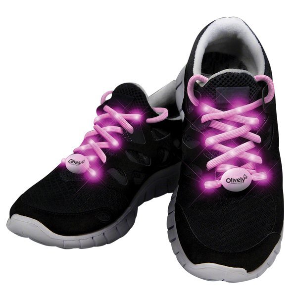 Pink LED Shoelaces