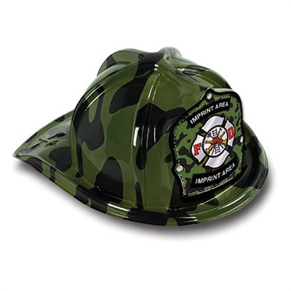 Chief's Choice Green Camo Firefighter Hat, Jr. Firefighter Design