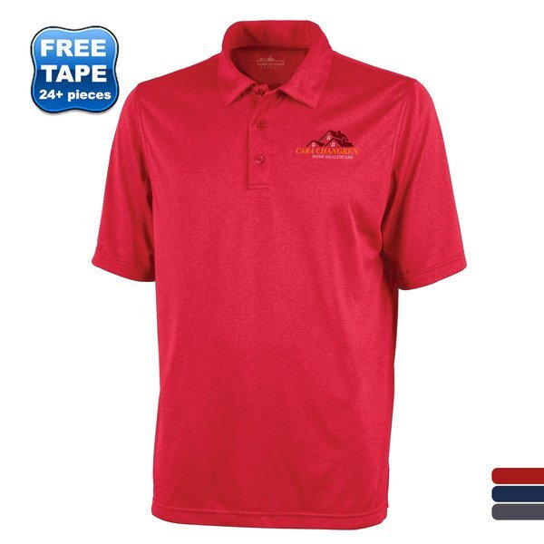 Charles River® Heathered Jersey Men's Performance Polo