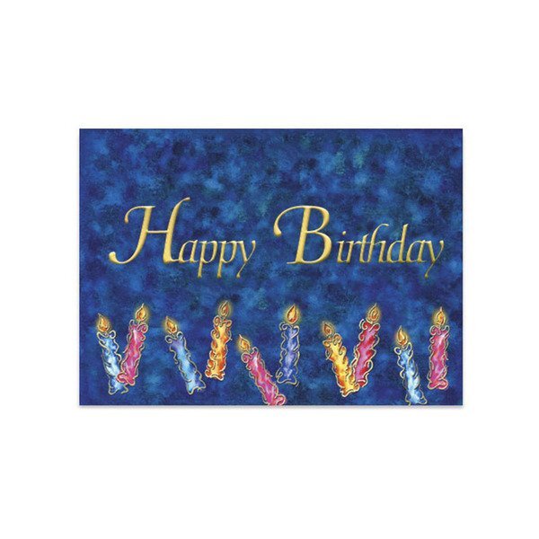 Happy Birthday Blue Candles Greeting Card