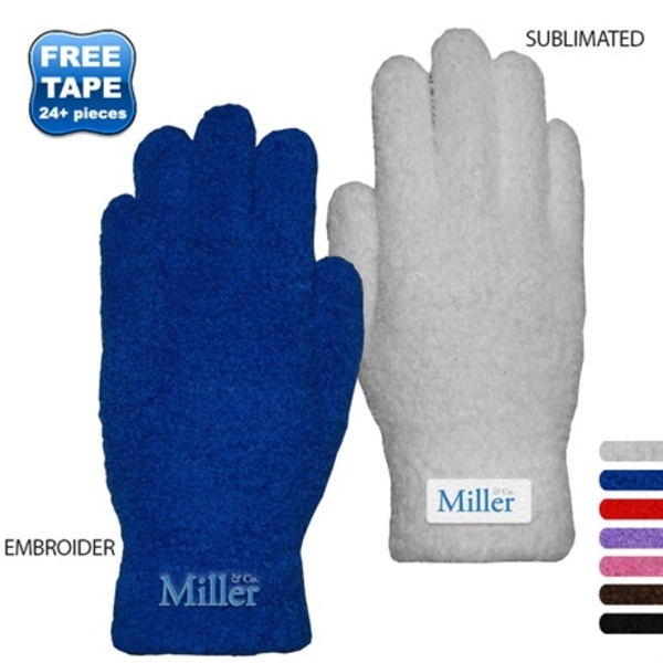 Fuzzy Polyester Winter Gloves