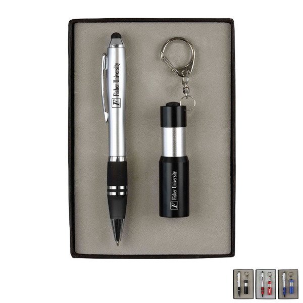 Stylus Pen & LED Flashlight Gift Set