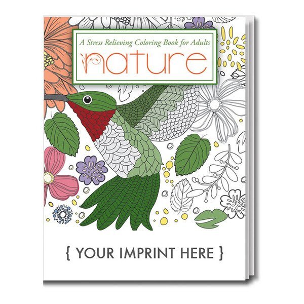 Adult Coloring Book, Nature Design Theme
