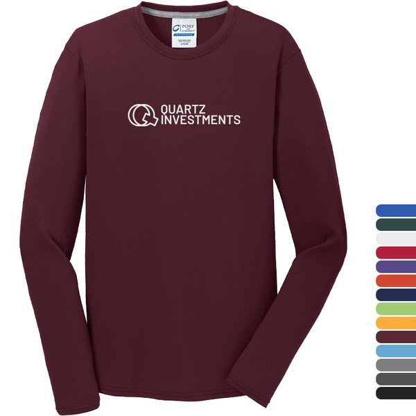 Port & Company® Essential Blended Men's Long Sleeve Performance Tee
