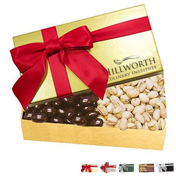Executive Gift Box w/ Chocolate Almonds & Pistachios