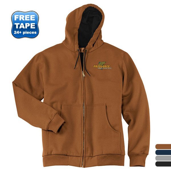 CornerStone® Heavyweight Full-Zip Hooded Men's Sweatshirt with Thermal Lining