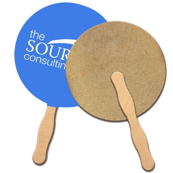 Round Recycled Paper Hand Fan