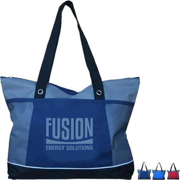 Dossier Zippered 600D Polyester Tote Bag