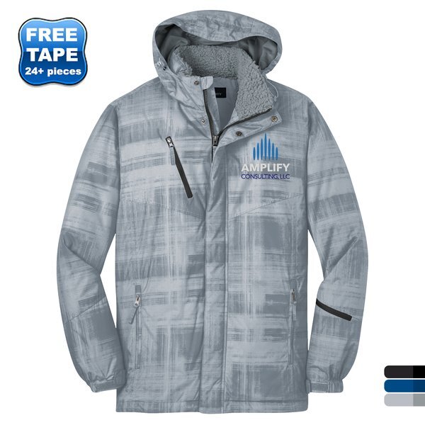 Port Authority® Brushstroke Print Insulated Men's Jacket