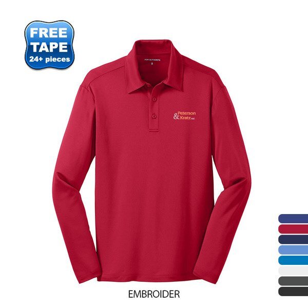 Port Authority® Silk Touch™ Performance Men's Long Sleeve Polo