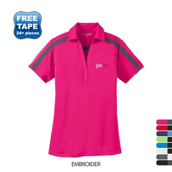 Port Authority® Silk Touch™ Performance Colorblock Stripe Ladies' Polo