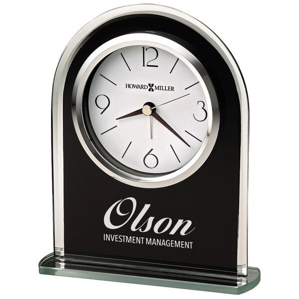 Howard Miller® Ebony Luster Black Glass Clock