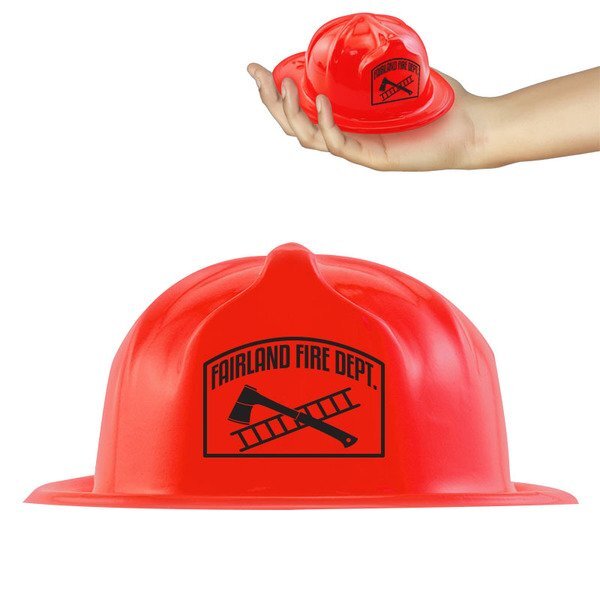 Mini Red Plastic Fire Hat
