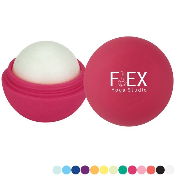 Flavored Lip Balm in Round Rubber Ball