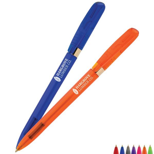 BIC® Pivo® Clear Gold or Chrome Twist Pen