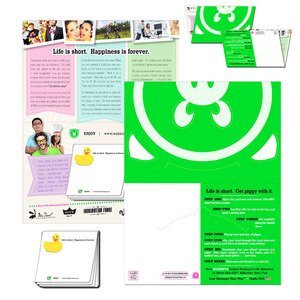 Folded Paper Postcard with Attached Adhesive Notepad, 8-1/2" x 5-1/2" Folded Paper Postcard with Attached Adhesive Notepad, 8-1/2" x 5-1/2"