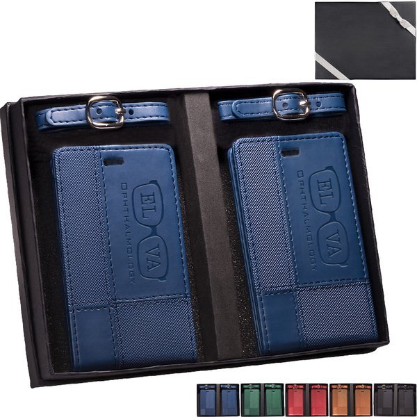 Armstrong Duo-Textured Luggage Tags Gift Set
