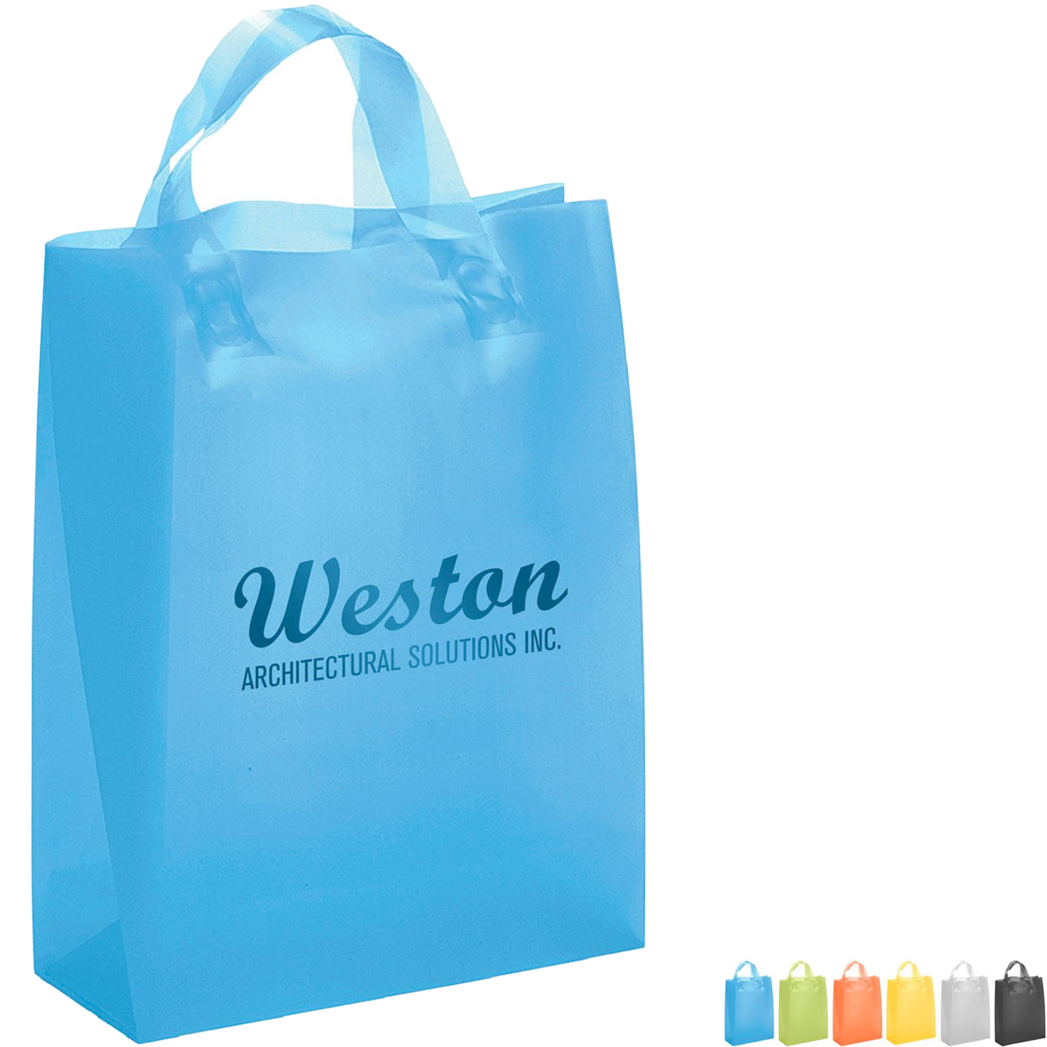 12 x 12 x 6 Clear Plastic Bag - Soft Loop Handle - Promotional Giveaway