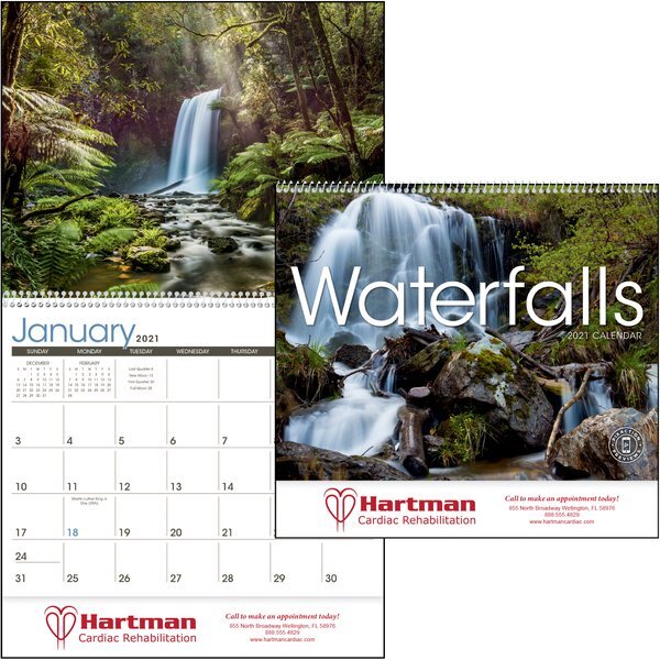 Waterfalls Wall Calendar